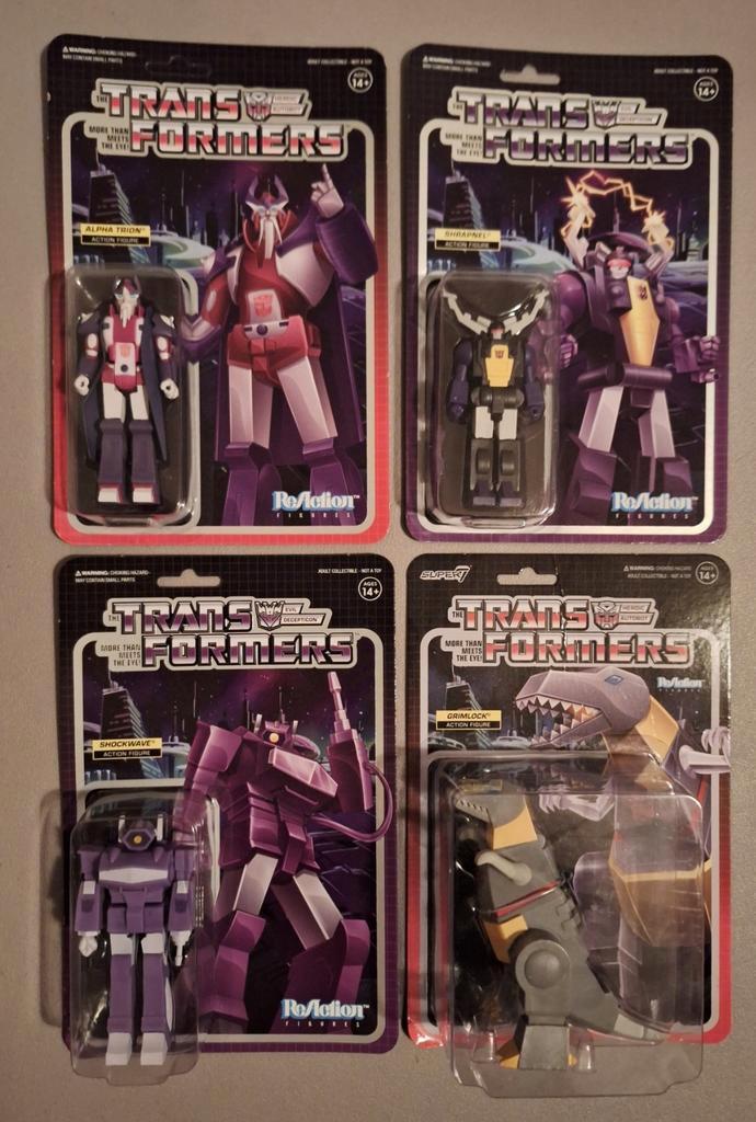Transformers reaction figures set van 10 met blaster toy, Verzamelen, Poppetjes en Figuurtjes, Zo goed als nieuw, Ophalen