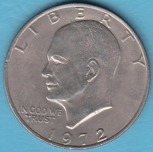Verenigde Staten Eisenhower Dollar 1972 in munthouder, Postzegels en Munten, Munten | Amerika, Losse munt, Noord-Amerika, Ophalen of Verzenden