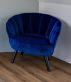 Fauteuil DALA Fluweel Kobalt Blauw, Ophalen, Glamoureus, Hout, 75 tot 100 cm