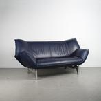 2x Leolux Tango 2-zits/192cm Bank Blauw Leer – Gepolijst, Niet ingevuld, Gebruikt, 150 tot 200 cm, Niet ingevuld