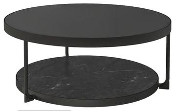 Ronde Salontafel (Zwart, glazen blad beschikbaar voor biedingen