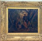 Antieke schilderij op paneel, gesigneerd, Ophalen