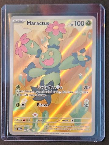 Maractus Illustration Rare Black Bolt 093/086 Pokémon kaart beschikbaar voor biedingen