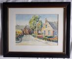 Jo Diks (1920-2013) - Aquarel Kinderdijk - 1970, Antiek en Kunst, Ophalen of Verzenden
