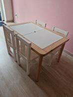 Kindertafel met 4 stoelen, Ophalen, Gebruikt
