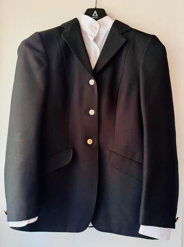Wedstrijd Rijjasje dressuur springen + witte blouse 38/40, Dieren en Toebehoren, Paardrijkleding, Zo goed als nieuw, Dames, Bovenkleding