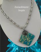 prachtige zeesediment ketting, Ophalen of Verzenden, Nieuw, Zilver, Steen of Mineraal