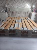 Twee persoonsbed van pallets 160x190, 160 cm, Pallets, 190 cm of minder, Hout