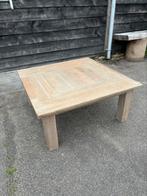 Salontafel vierkant eiken hout, Ophalen, Gebruikt, Vierkant, 50 tot 100 cm