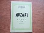 MOZART - REQUIEM --PIANO UITTREKSEL, Verzenden, Klassiek, Zo goed als nieuw, Artiest of Componist