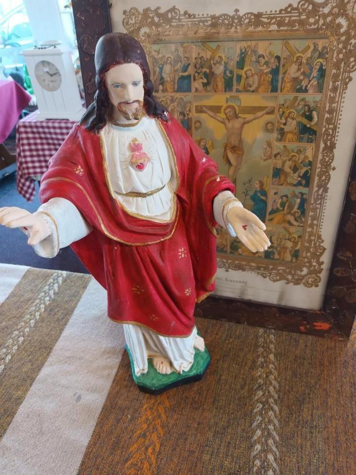 Antiek religieus H.Hart beeld, Antiek en Kunst, Antiek | Religie, Ophalen