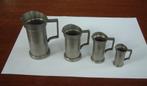 4 tin tinnen maatkannetjes maat kan KMD Daalderop, Antiek en Kunst, Ophalen of Verzenden