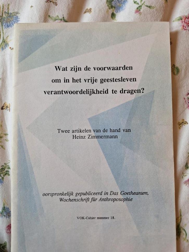 Heinz Zimmermann - Vrije Geestesleven, Antiek en Kunst, Antiek | Boeken en Bijbels, Ophalen of Verzenden