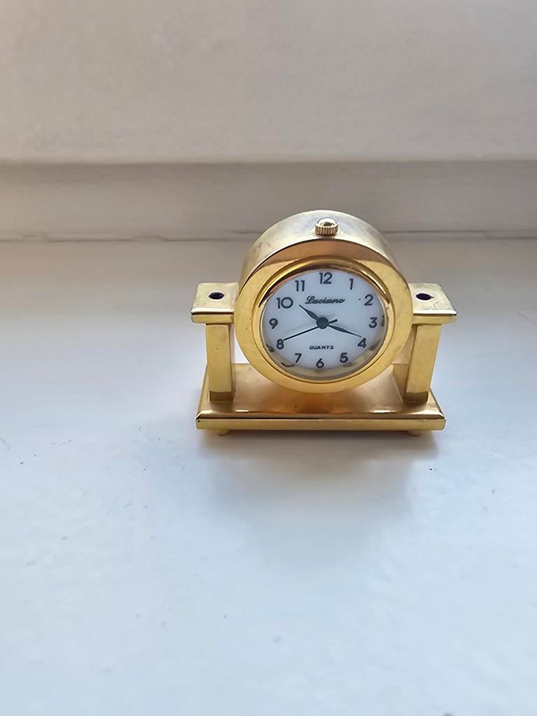 Luciano Quartz Tafelklok - Gouden Design, Ophalen of Verzenden