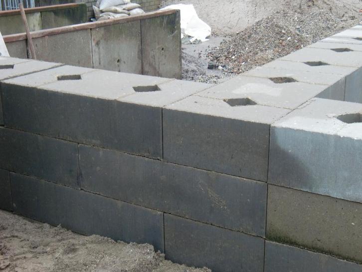 Keerwanden van Betonblokken voor de particulier, Tuin en Terras, Tegels en Klinkers, Nieuw, Klinkers, Beton, 10 m² of meer, Verzenden