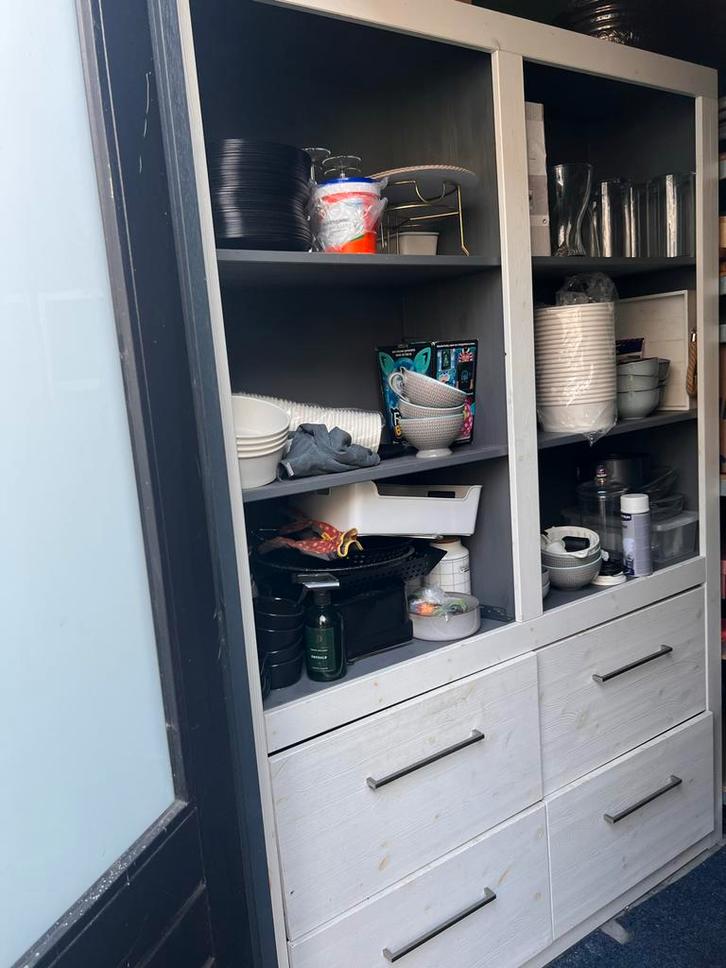 Jan des Bouvrie Buffetkast Wit, Huis en Inrichting, Kasten | Buffetkasten, Gebruikt, 150 tot 200 cm, 100 tot 150 cm, 25 tot 50 cm