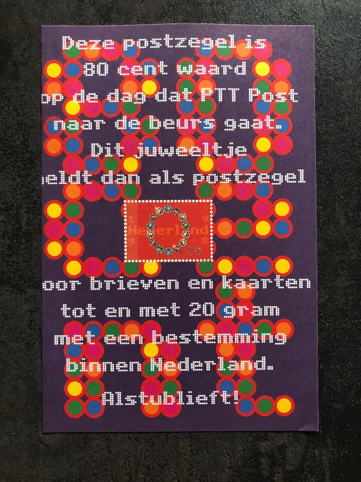 Speciaal vel met postzegel, PTT Post naar de beurs, Postzegels en Munten, Postzegels | Nederland, Postfris, Ophalen of Verzenden