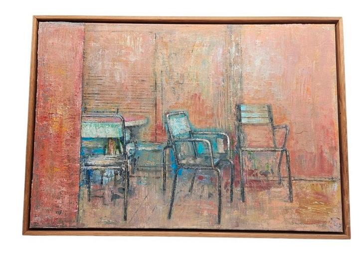 Prachtig groot olieverf schilderij op doek Peter Blokhuis, Antiek en Kunst, Kunst | Schilderijen | Modern, Ophalen of Verzenden