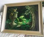 Varen en Vlinder in bos '45 - Lodewijk Bruckman 1903-1995, Antiek en Kunst, Kunst | Schilderijen | Klassiek, Ophalen
