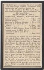 Pastoor Godefridus Bots 1855 Helmond + 1918 Deurne, 63 jr, Verzenden, Bidprentje