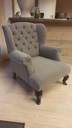 *ACTIE* Landelijke Fauteuil Memphis Leer Stof Div Kleuren 9, Nieuw, Ophalen of Verzenden, Landelijke fauteuil capiton leer stof velvet velours linnen