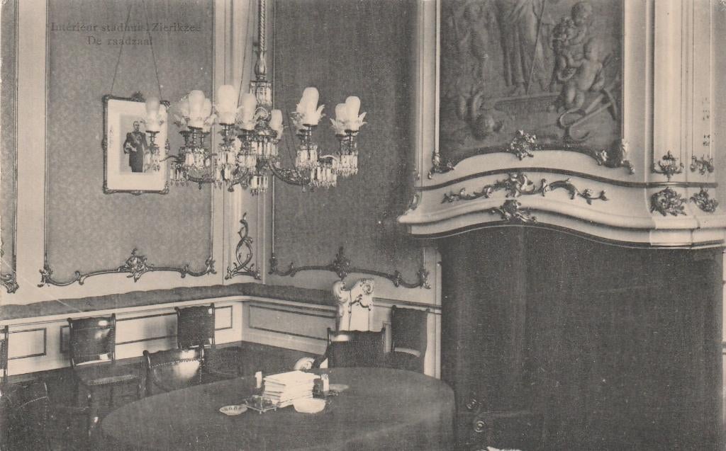 zierikzee- interieur stadhuis, Ophalen of Verzenden, 1940 tot 1960, Zeeland