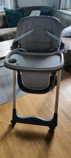 ZGAN Kinder Eetstoel met Leren Bekleding., Ophalen, Zo goed als nieuw, Inklapstoel, Gordel(s)
