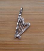 zilveren vintage bedel harp [448], Overige merken, Verzenden, Zo goed als nieuw, 1 bedel