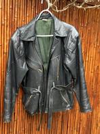 Vintage Zwart Leren Jas, Kleding | Heren, Ophalen of Verzenden, Gedragen, Overige maten, Zwart