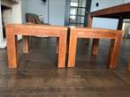 2 mooie vierkante teakhouten salontafels, 50 tot 100 cm, Minder dan 50 cm, Teakhout, Zo goed als nieuw