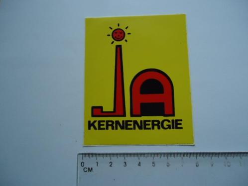 sticker oud KERNENERGIE JA smile retro kern energie, Verzamelen, Stickers, Zo goed als nieuw, Bedrijf of Vereniging, Verzenden