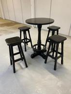 Statafel met 4 barkrukken, Ophalen, Zo goed als nieuw