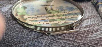Antiek Dienblad met Landschap beschikbaar voor biedingen