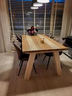 Eettafel met 4 stoelen, Huis en Inrichting, Tafels | Eettafels, Ophalen, Rechthoekig, 200 cm of meer, 50 tot 100 cm