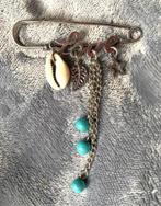 Lieve broche schelp ster blad kralen wit turquoise LOVE, Sieraden, Tassen en Uiterlijk, Broches, Overige materialen, Nieuw, Ophalen of Verzenden