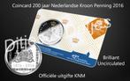 200 jaar Nederlandse Kroon Penning 2016 in coincard KNM, Postzegels en Munten, Penningen en Medailles, Overige materialen, Ophalen of Verzenden