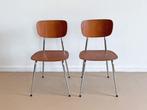 2x Vintage design stoelen teak plywood sixties, Ophalen, Gebruikt, Twee, Bruin