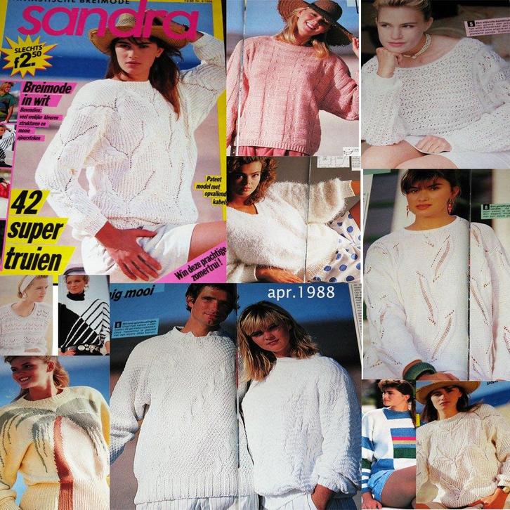 BREIEN 5 SANDRA s: vol mooie breipatronen, Hobby en Vrije tijd, Breien en Haken, Gebruikt, Breien of Haken, Patroon of Boek, Verzenden