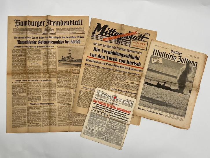 Lot met Duitstalige oorlogskranten | 1940 t/m 1942, Verzamelen, Militaria | Tweede Wereldoorlog, Duitsland, Ophalen of Verzenden