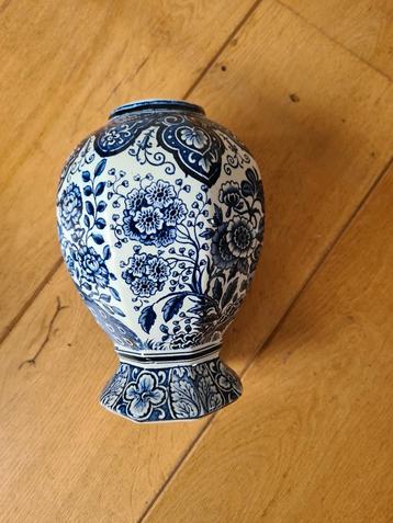 Delfts Blauwe Vaas Boch Pauw 24cm beschikbaar voor biedingen