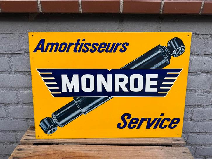Vintage Monroe Amortisseurs Reclamebord, Verzamelen, Merken en Reclamevoorwerpen, Gebruikt, Ophalen of Verzenden