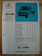 Mercedes 207 208 Specificatie Brochure 1980 207D, Ophalen, Mercedes, Zo goed als nieuw, Mercedes-Benz