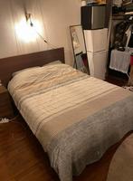 Ikea Malm Bed 140x200 + 2 Lades & Nachtkastje, Huis en Inrichting, Bruin, Tweepersoons, Zo goed als nieuw, 200 cm
