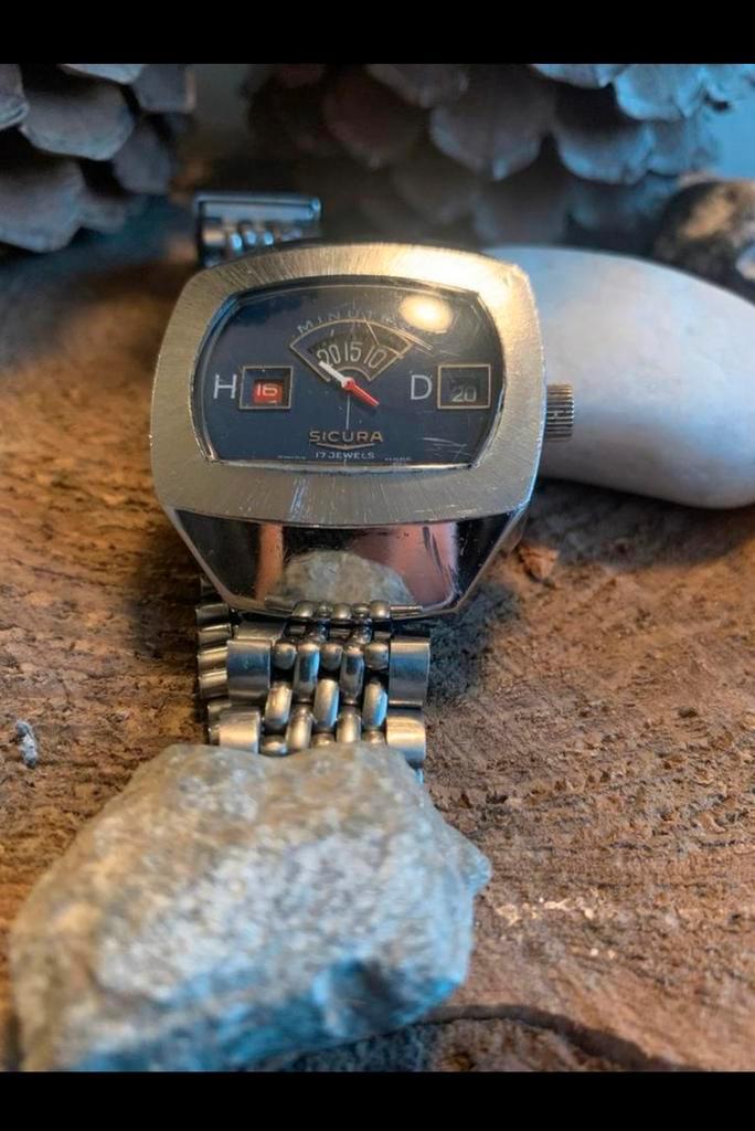 Sicura horloge jump hour propeller, Sieraden, Tassen en Uiterlijk, Horloges | Heren, Zo goed als nieuw, Breitling, Staal, Ophalen of Verzenden