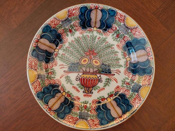 Handbeschilderd Decoratief Makkum Bord Tichelaar XL, Antiek en Kunst, Antiek | Keramiek en Aardewerk, Ophalen of Verzenden