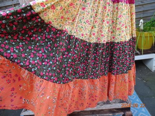BOHO IBIZA MAXI BLOEM ROK-STROKENROK MT 42/44-NIEUW-KATOEN, Kleding | Dames, Rokken, Nieuw, Maat 42/44 (L), Overige kleuren, Onder de knie
