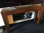 ZWARE TEAK SIDETABLE - WANDTAFEL - TV-MEUBEL 140 cm. FLAMANT, Huis en Inrichting, Ophalen, Gielen, Nieuw, Info@houseofcoco,.nl