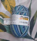 1 bol sokkenwol blauw gemêleerd (Regia), Ophalen of Verzenden, Nieuw, Breien of Haken, Wol of Garen