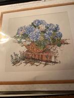 BORDUURPAKKET THEA GOUVERNEUR BLAUWE HORTENSIA'S, Verzenden, Nieuw, Handborduren, Borduurpakket