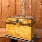 Brood beschuit trommel 29,5 x 20 x 21,5 cm blik origineel, Ophalen of Verzenden